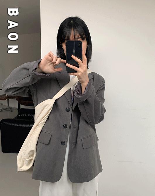 [BAON] 카즌 싱글 블레이저 자켓 (2color)