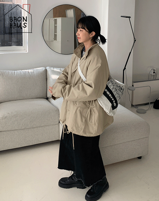 [BAON] 로피우 누빔 숏 야상 자켓 (2color)
